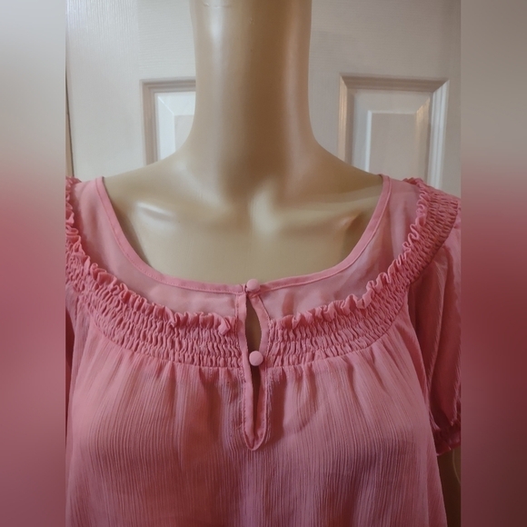Apt 9 women's size large pink blouse shirt top - Picture 3 of 7